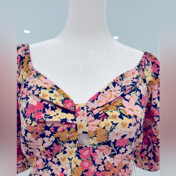 Billabong puff sleeve minidress, size M - Picture 3 of 6